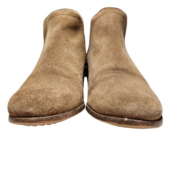 Madewell Cait Cottage Suede Leather Ankle Boots Brown Tan Distressed BOHO 7 - Picture 7 of 15